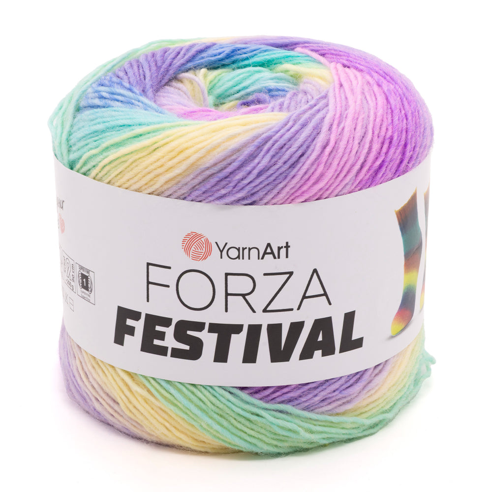 Lila-Mint-Geel-Babyroze (Pastel Regenboog)