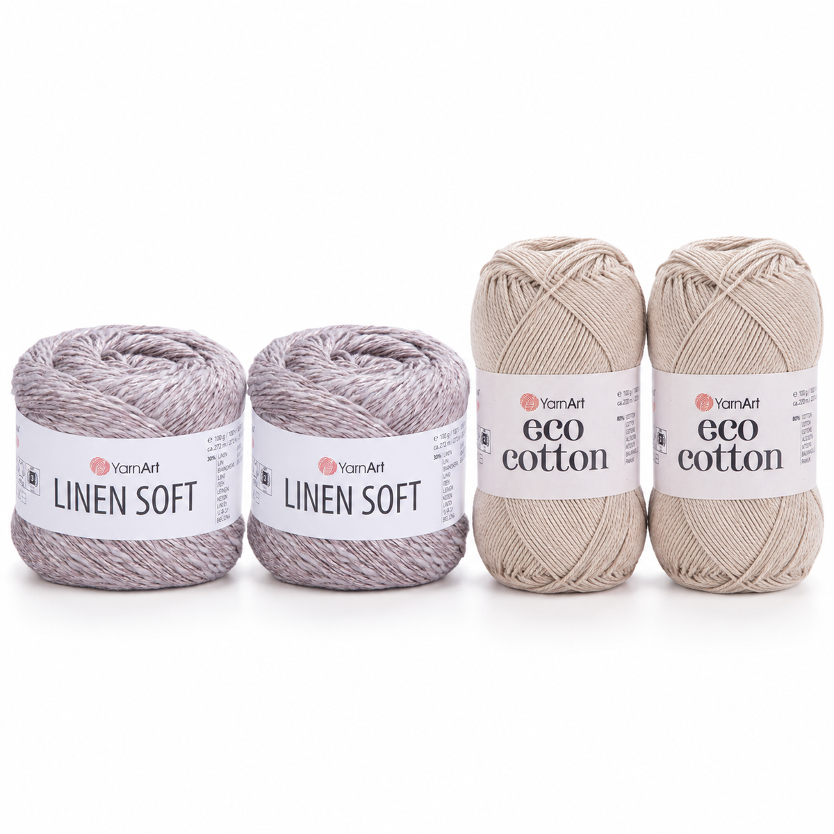 Zomer Projectpakket - Linen Soft en Eco Cotton, 4 bollen